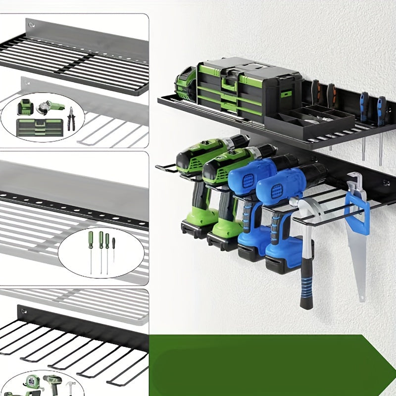 ToolOrganizer - Zware Metalen Gereedschapsorganizer Set met Spijkerplaat