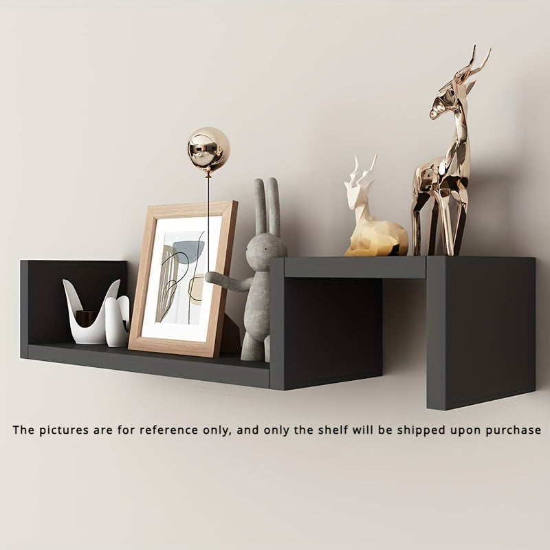 WoodRack - Minimalist Wooden Wall-Mounted Storage Rack for Living Rooms and Bedrooms