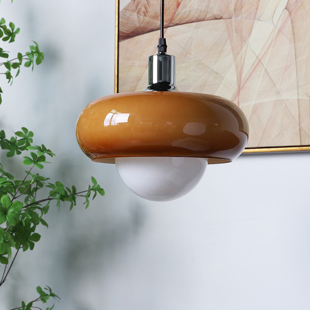 Candeeiro suspenso de vidro para café Bauhaus