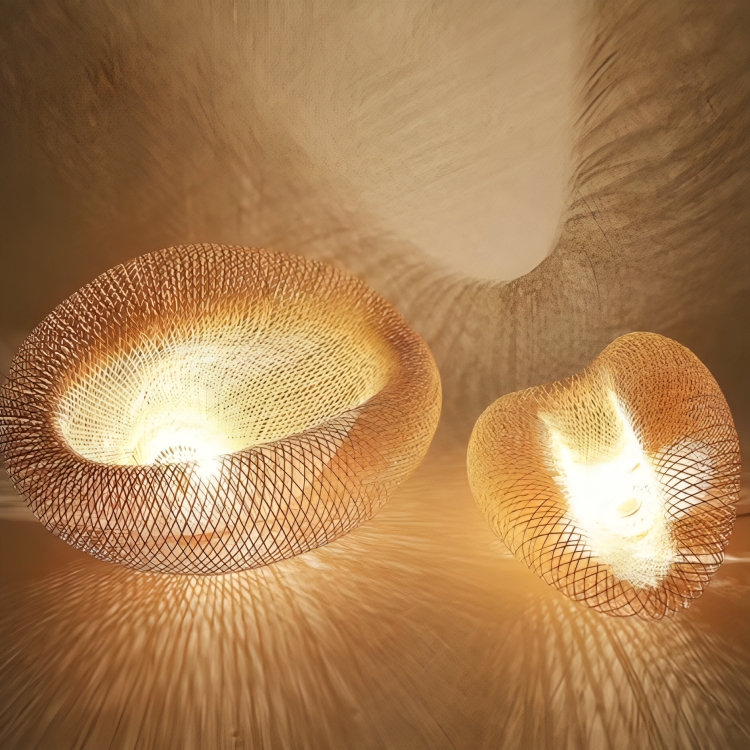 Candeeiro suspenso de rattan design