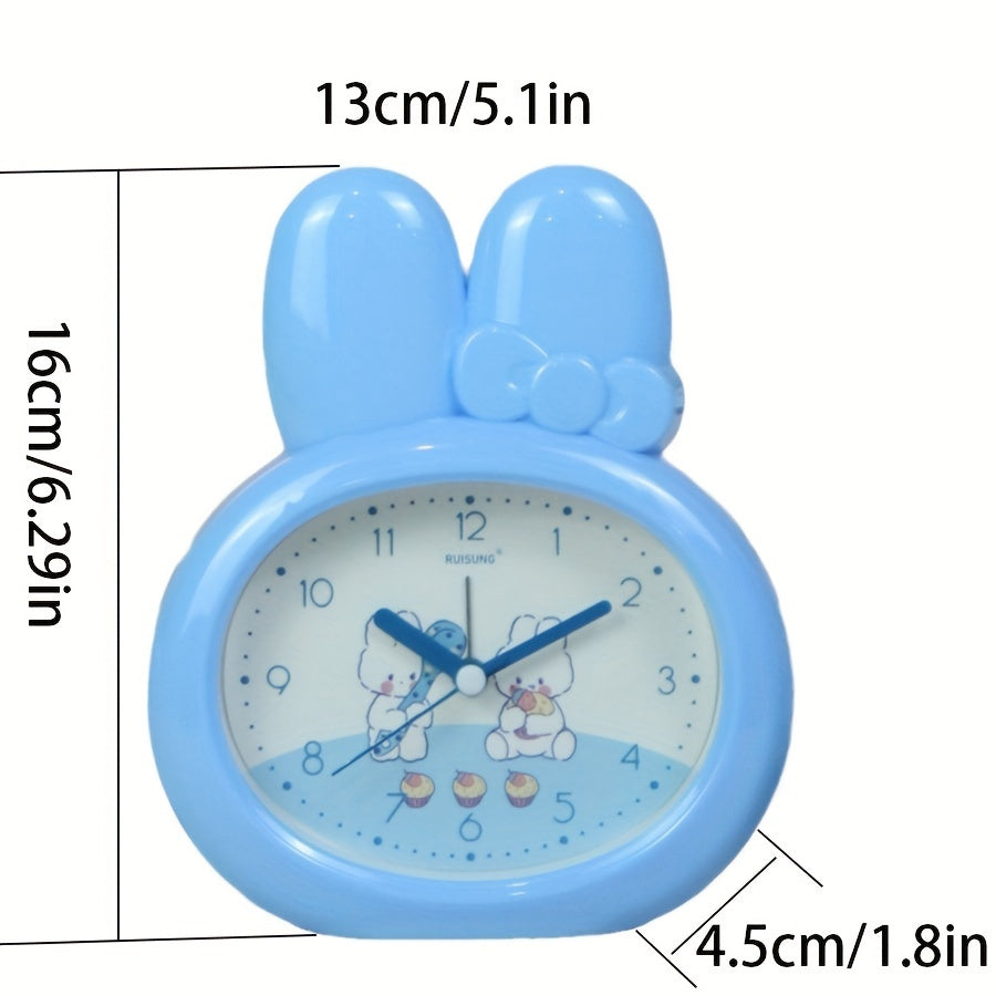 BunnyTime - Cute Cartoon Rabbit Alarm Clock with Night Light