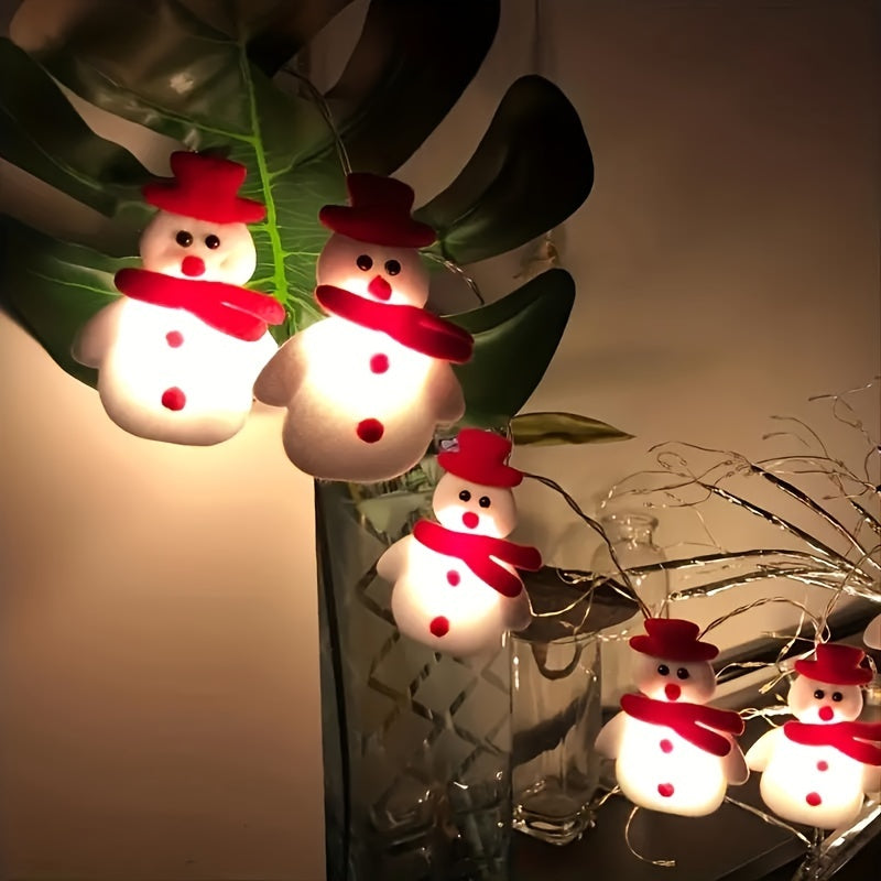 SnowGlow - Ghirlanda luminosa LED Pupazzo di neve in peluche 1,5 metri
