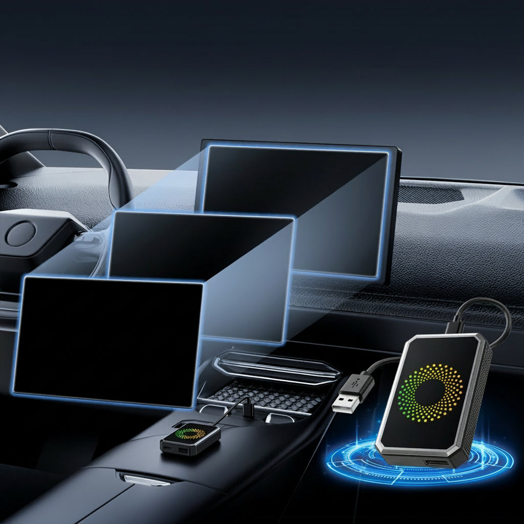 USB Wireless Carplay Adapter Car Multimedia Streaming Box