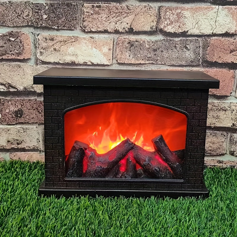 FlameGlow - Simulazione Fiamma Camino Luce Carbone Decorazione Retrò per Interni e Giardino