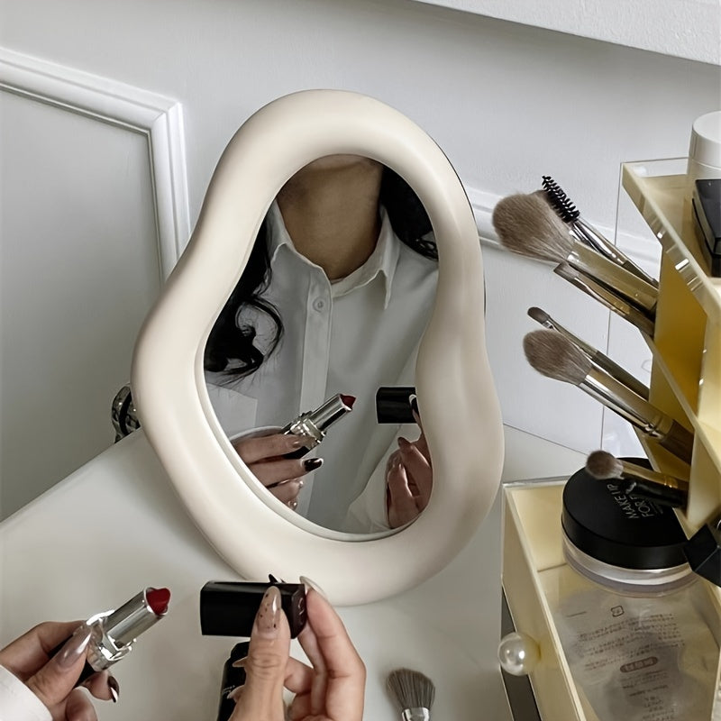 Espelho de Maquilhagem em Cerâmica – Design Irregular, para Decoração de Quarto e Cômoda