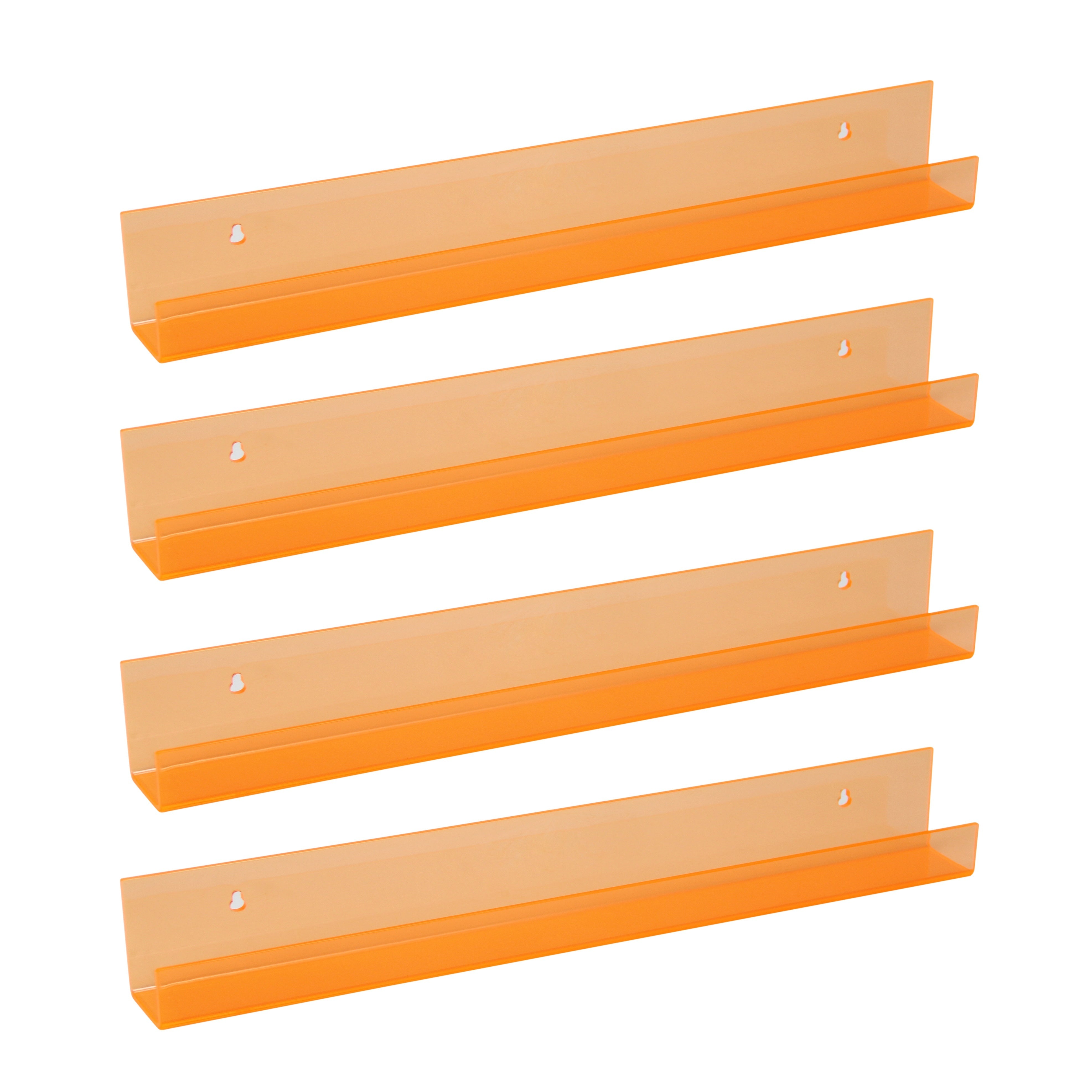 AcrylicClear - Floating Transparent Storage Shelves for Bedroom, Living Room & Bathroom