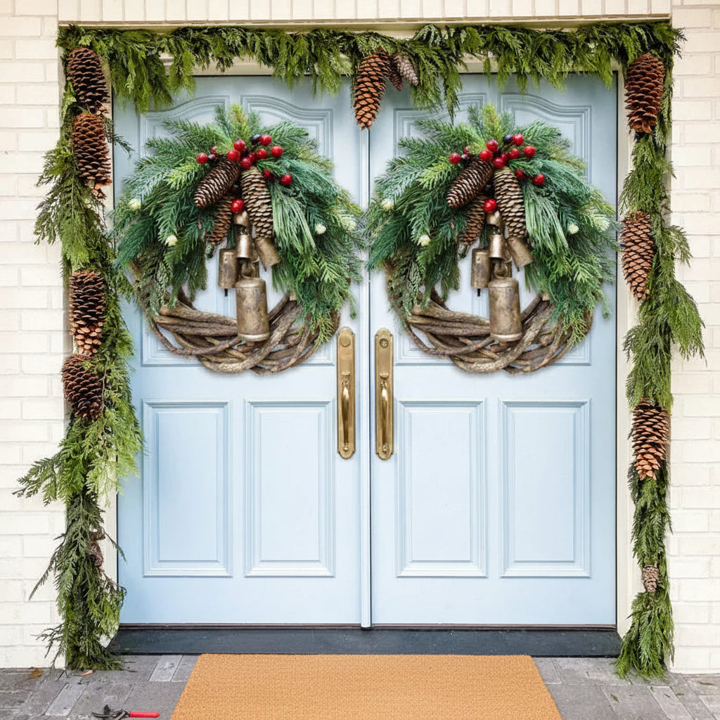 Christmas Wreath Bohemian Style Handmade Festive Atmosphere