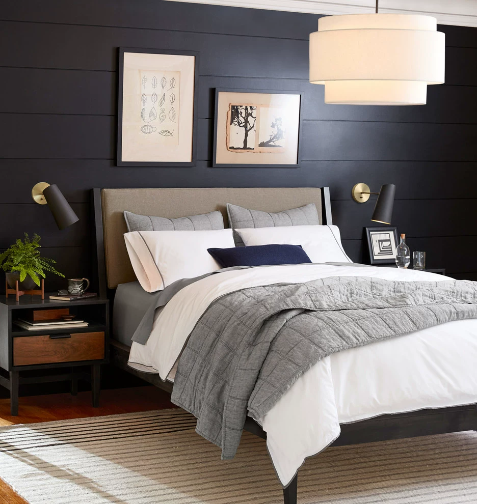 Bauhaus Beige Lampada a Sospensione a Tamburo in Lino Stratificato