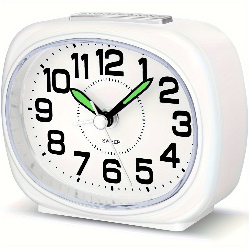 TravelTime - Silent Non-Ticking Alarm Clock with Night Light