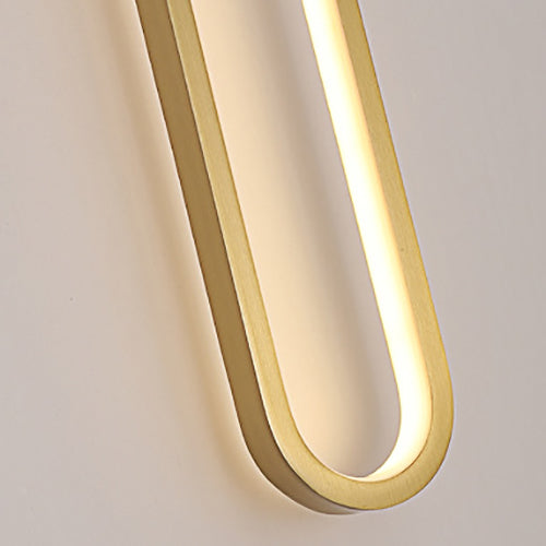 Lampada da parete LED industriale minimalista con anello in rame