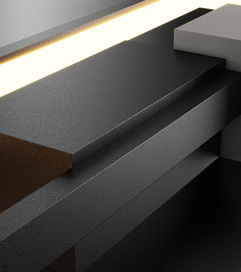 Lámpara de pared LED cuadrada minimalista con marco de hierro y silicona