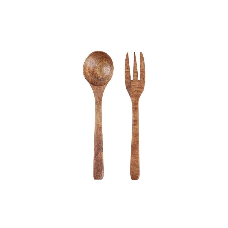 Set di 2 Cucchiai e Forchette Burlywood