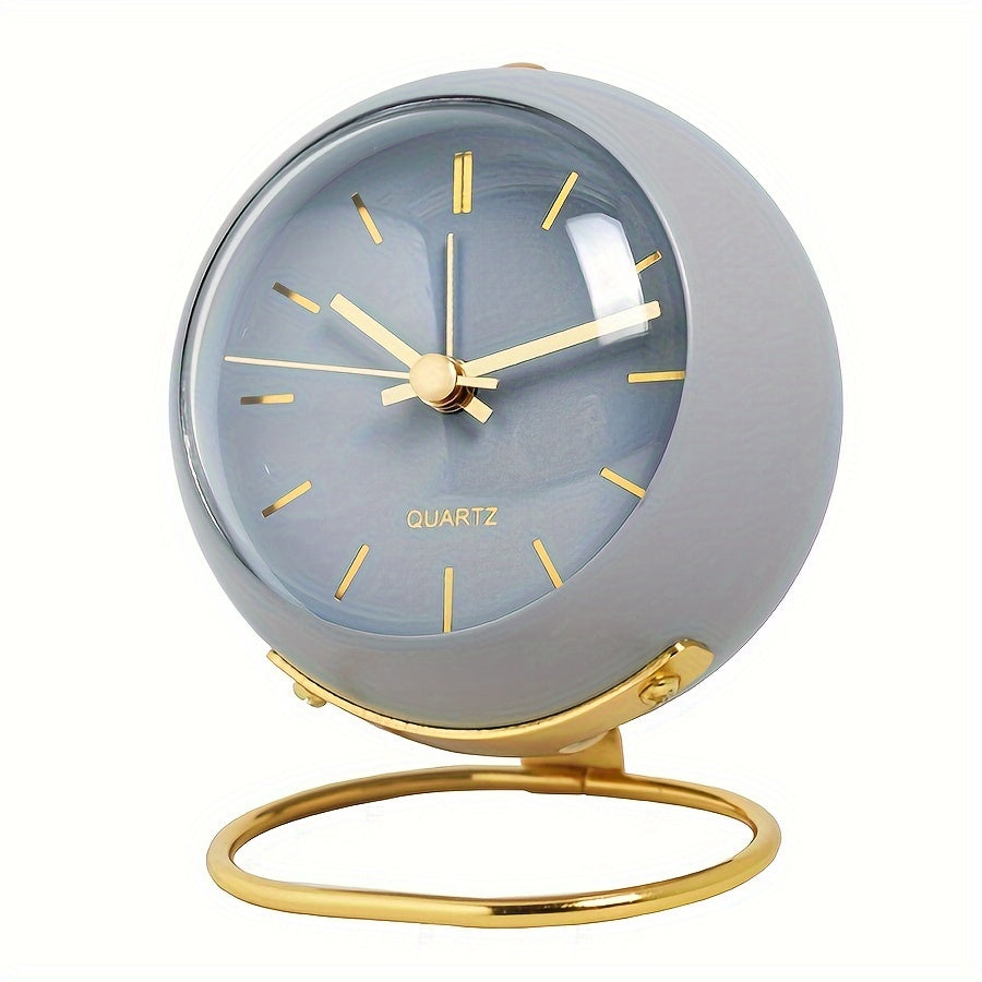 EleganceTime - Sveglia al quarzo elegante con cornice in metallo