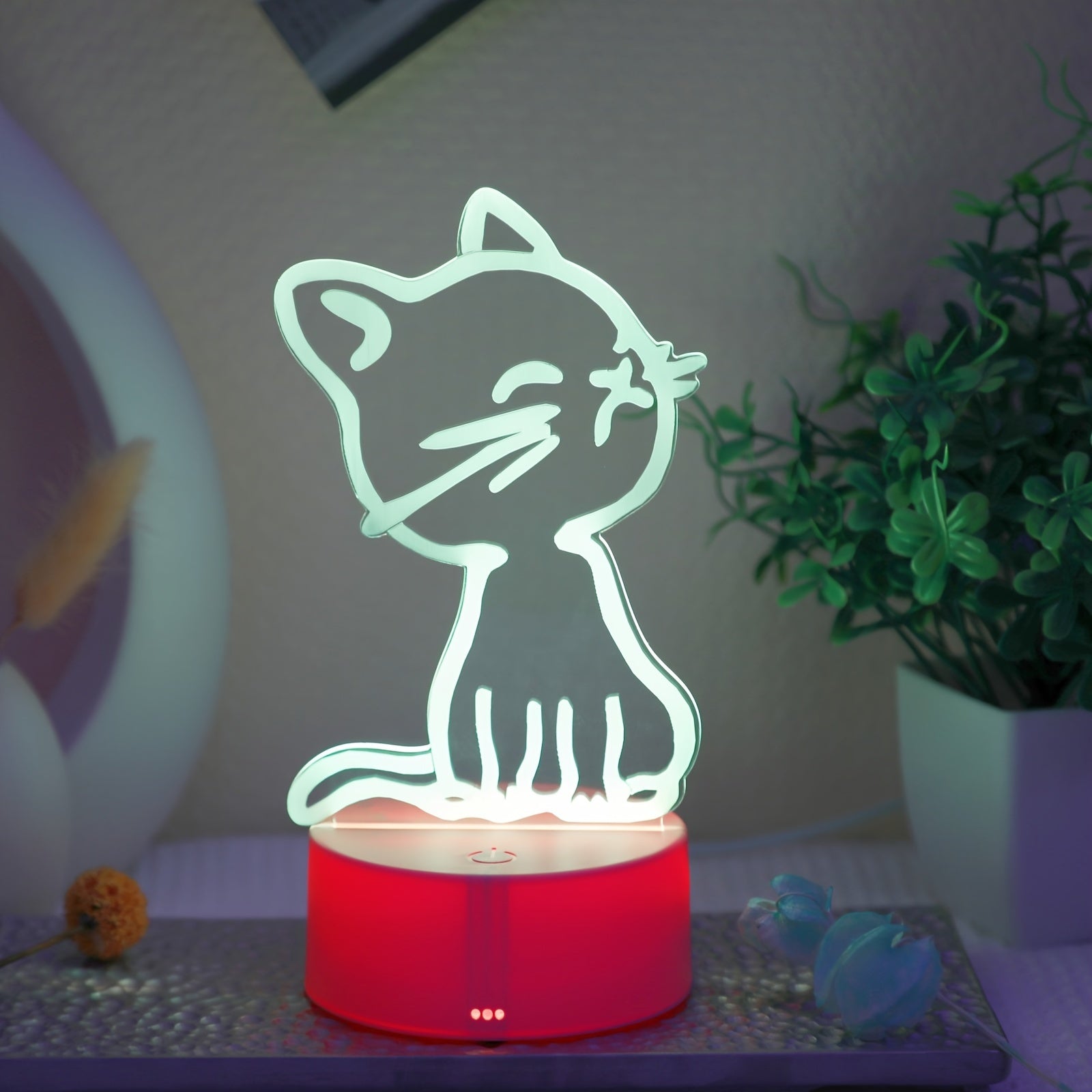 GlowPaw - Touch-Controlled 3D Cat Night Lamp