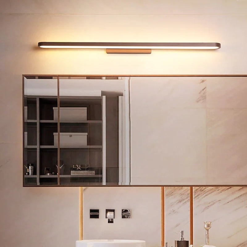 Lampada da parete Leigh Moderne Lineare, Oro, Camera da letto/Bagno, Metallo