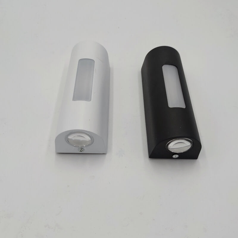 Luminária de parede exterior cilíndrica LED minimalista moderna