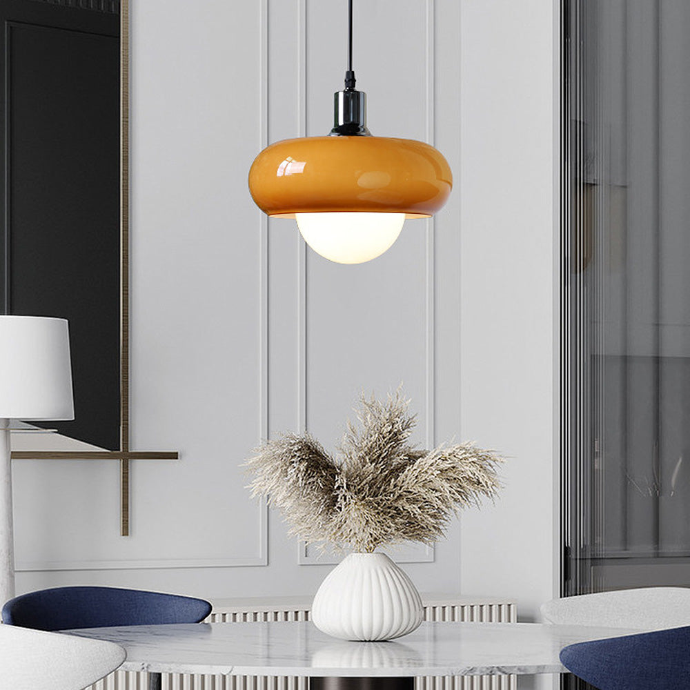 Candeeiro suspenso de vidro para café Bauhaus