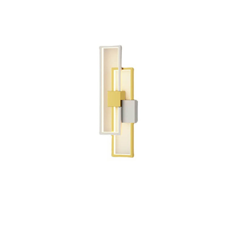 Lámpara de pared LED cuadrada minimalista con marco de hierro y silicona