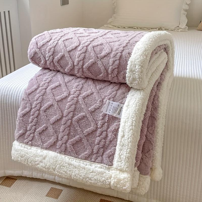 Coperta in pile reversibile a 1 pezzo - Coperta per divano più spessa per autunno e inverno, adatta per tutte le stagioni