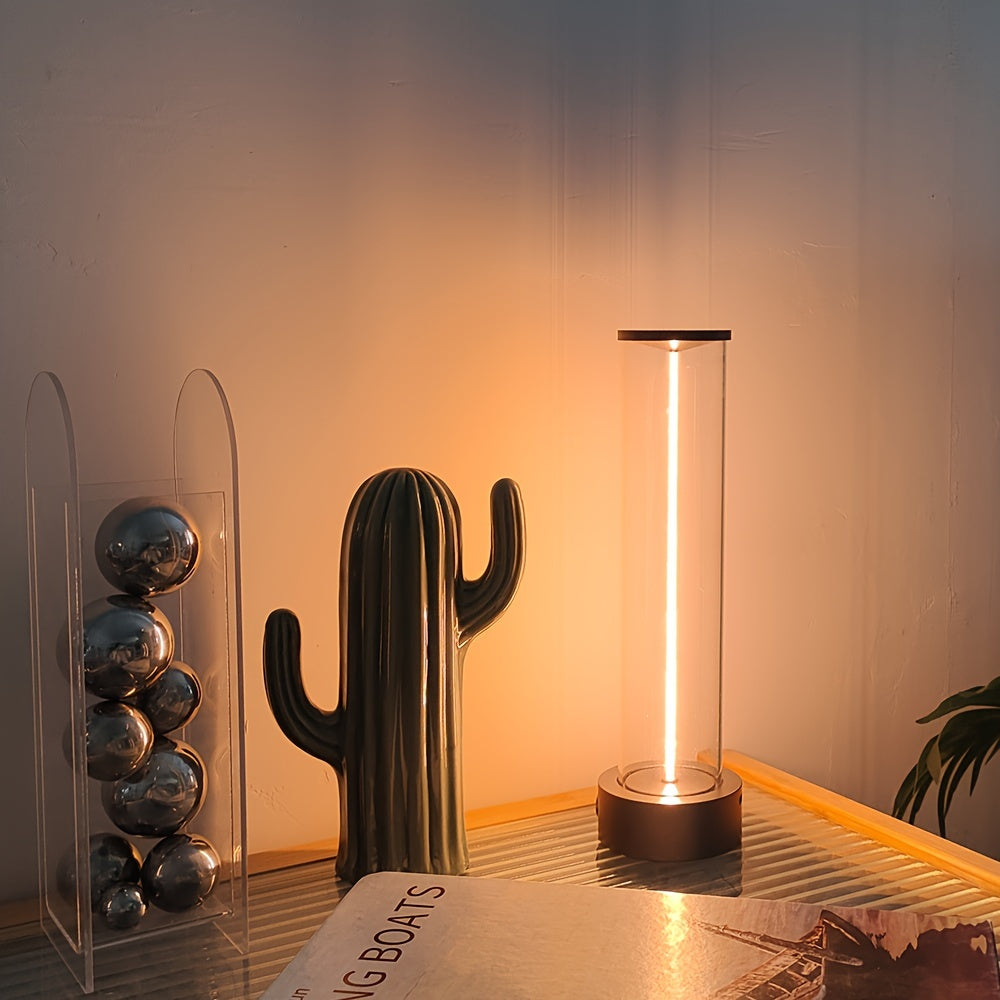 TouchLicht - Lampada da tavolo LED wireless con porta di ricarica USB