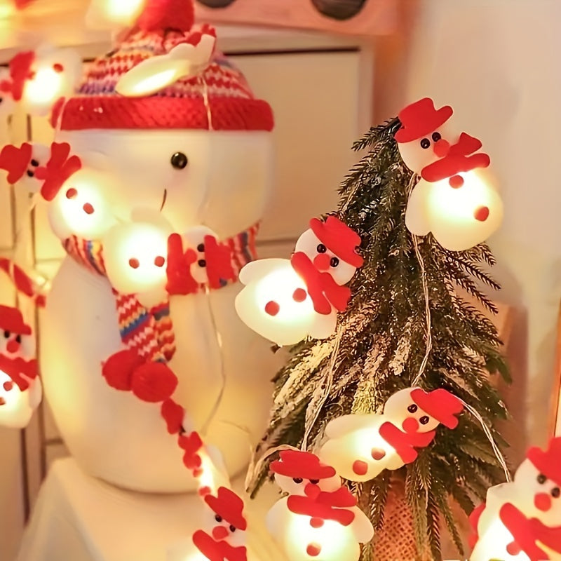 SnowGlow - Ghirlanda luminosa LED Pupazzo di neve in peluche 1,5 metri