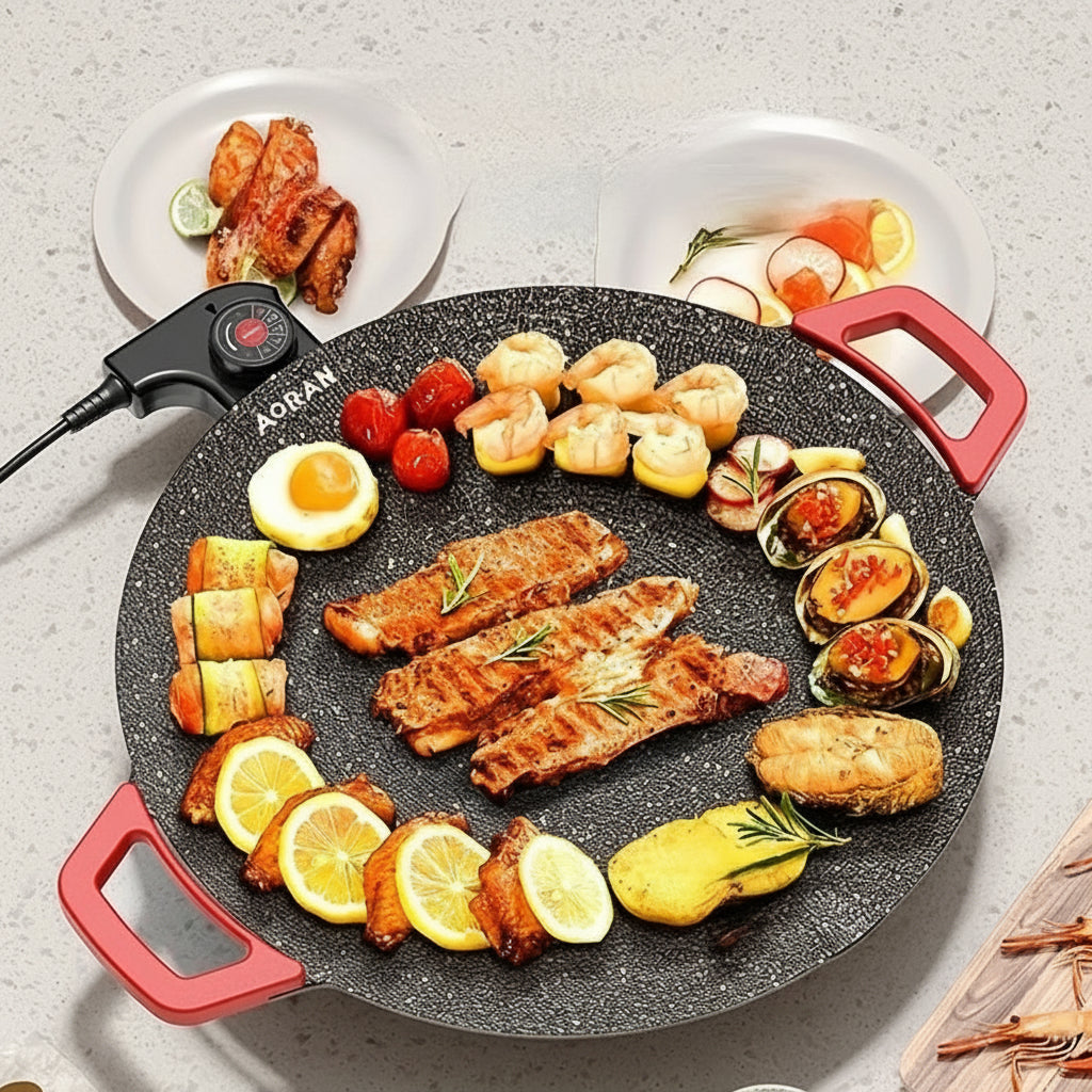 Foldable Frying Pan Oil Pouring Spout Handles