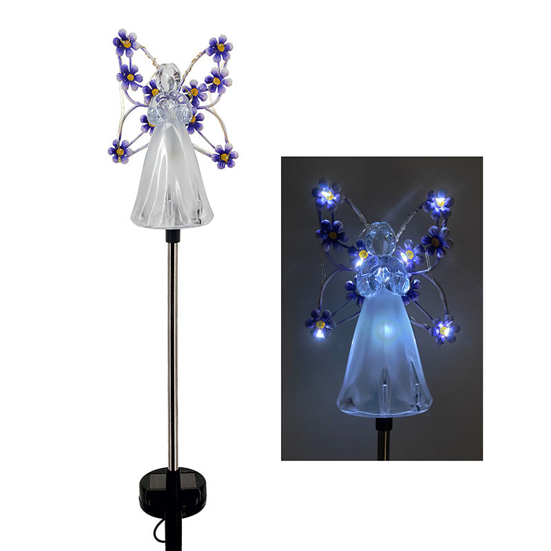 SolarAngel - LED Garden Lamp on Solar Energy with Angel Design – Weatherproof Outdoor Lighting