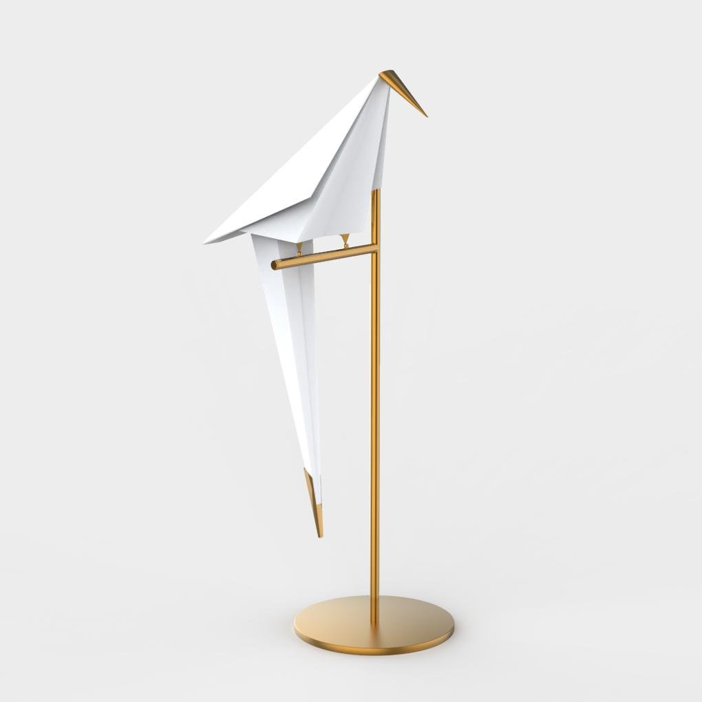 ArtiGloed - Lampada da Tavolo Moderna in Oro con Motivo Geometrico