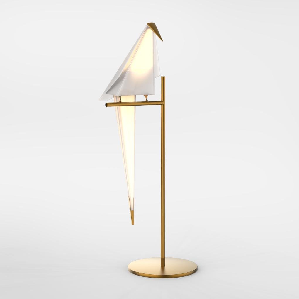 ArtiGloed - Lampada da Tavolo Moderna in Oro con Motivo Geometrico