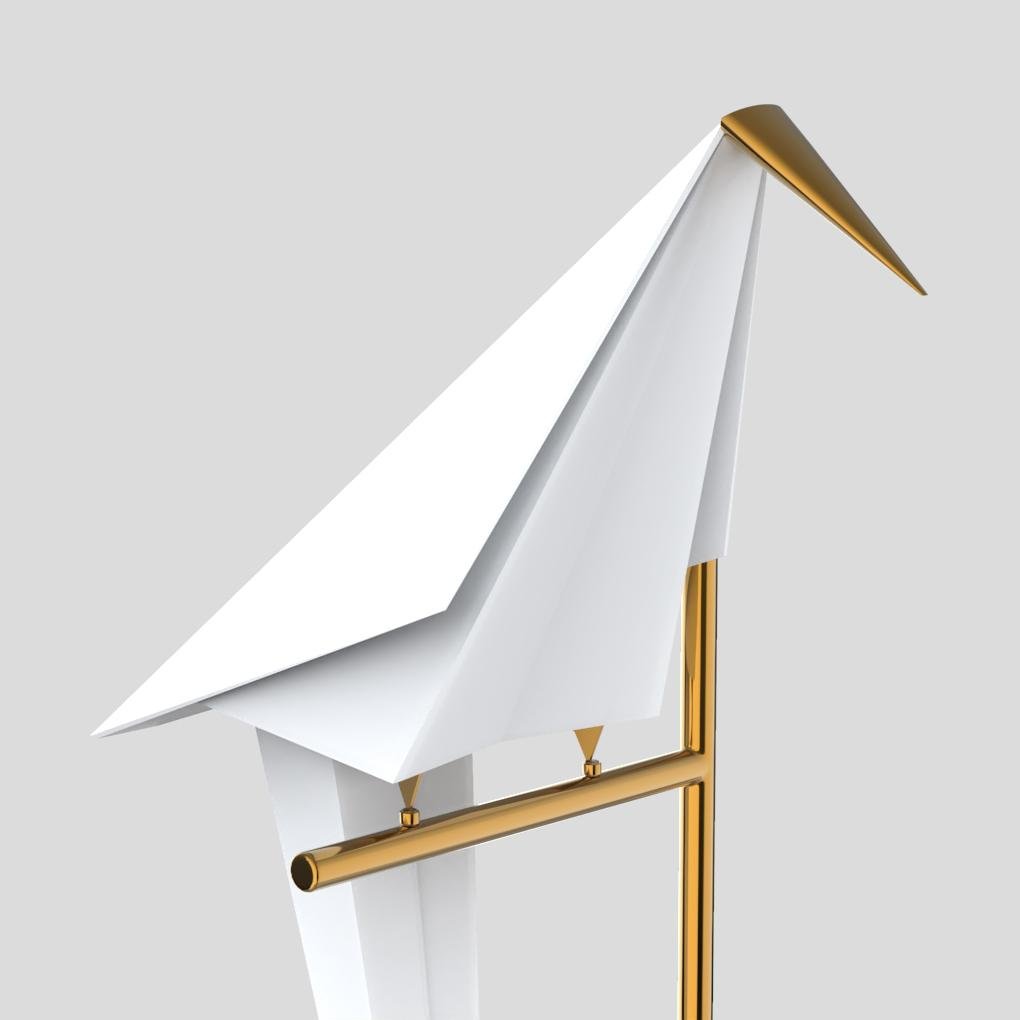 ArtiGloed - Lampada da Tavolo Moderna in Oro con Motivo Geometrico