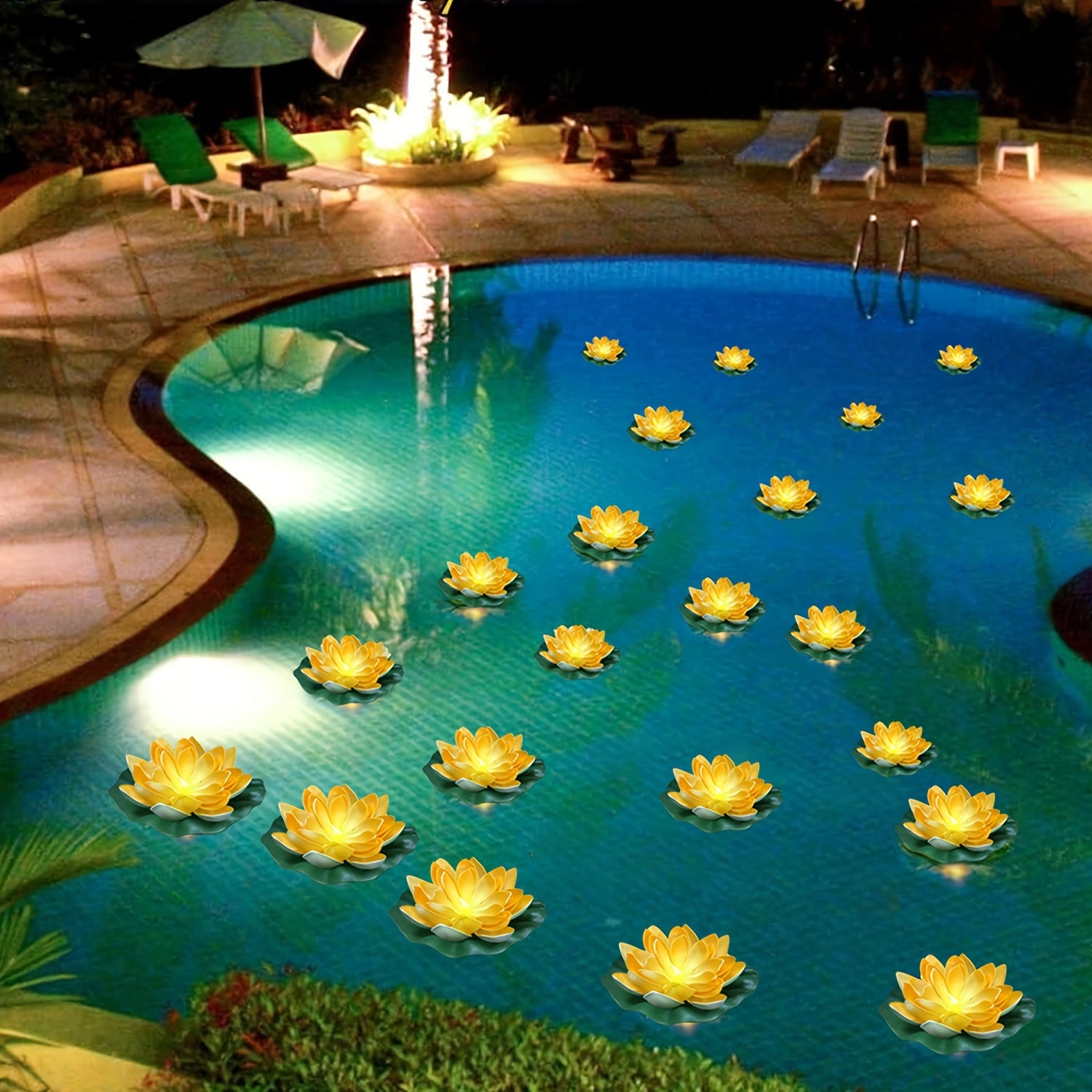 SolarLily - Lanternas Solares LED em Forma de Lótus Decorativas em 3 Cores