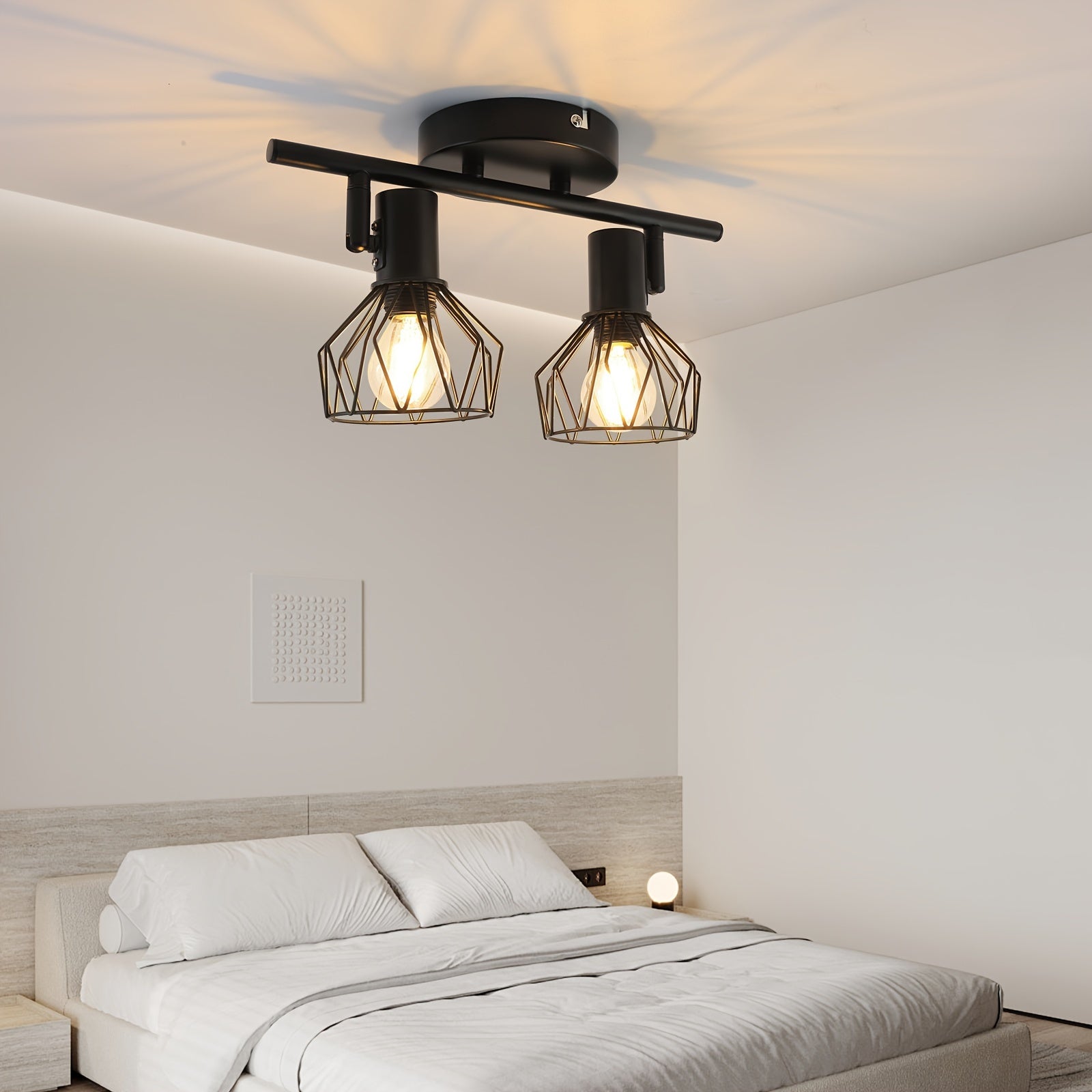 SpotFlex - Swiveling LED Ceiling Spot with 2 E14 Bulbs Black