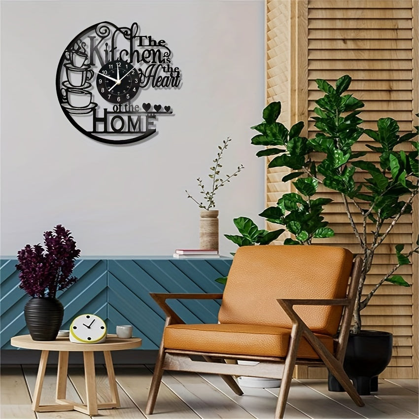 Vinyl Record Wall Clock - Silent Clock for Living Room, Bedroom, and Kitchen