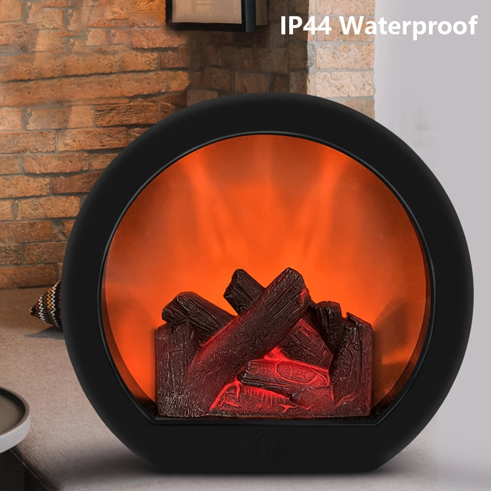 FlameGlow - Simulated Charcoal Flame Lamp with Retro Style Decoration