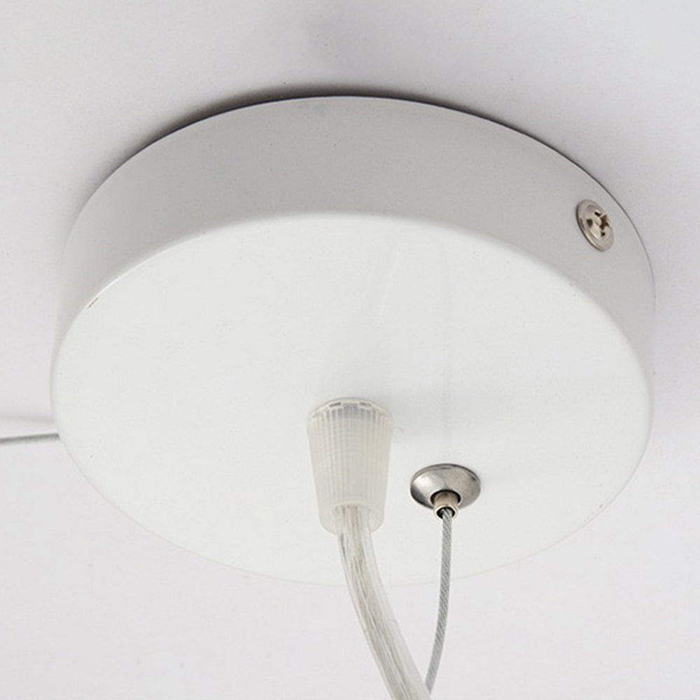 Lampada a sospensione LED Wolk di Aurora Design in PVC/Cotone Bianca