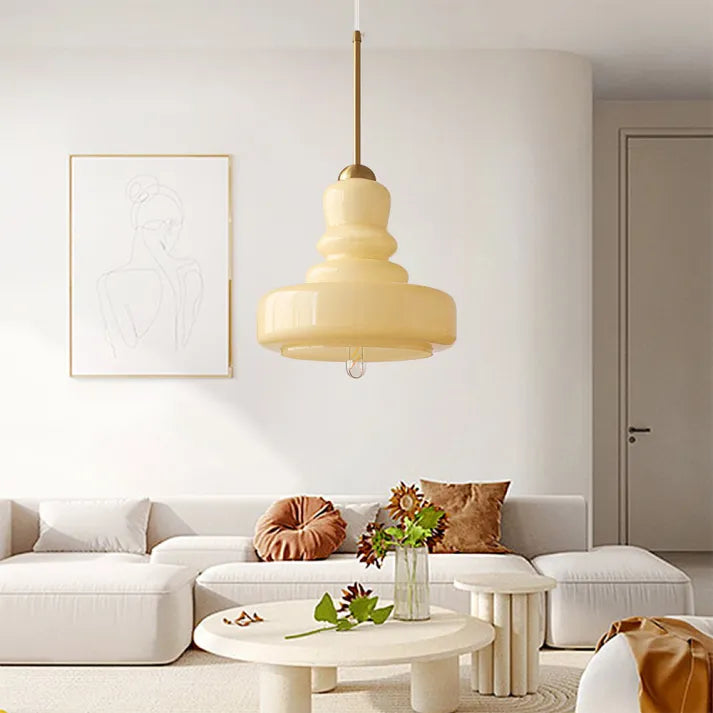 GlassElegance - Stylish Glass Pendant Lamp for Living Room and Kitchen