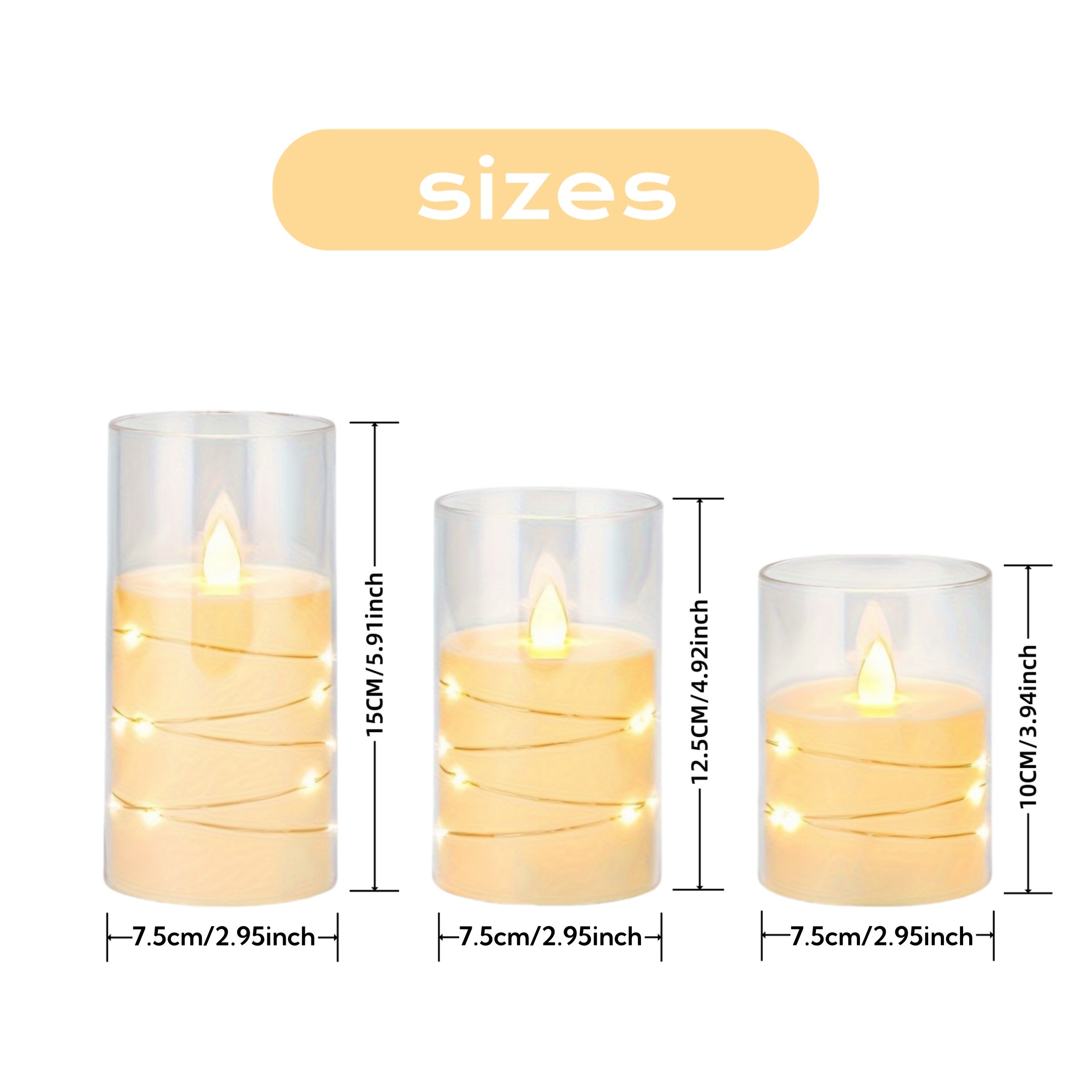 3-piece Romantic LED Candles with Remote Control - Adjustable Brightness and Timer Function, Ideal for Parties, Weddings, and Hotel Decoration