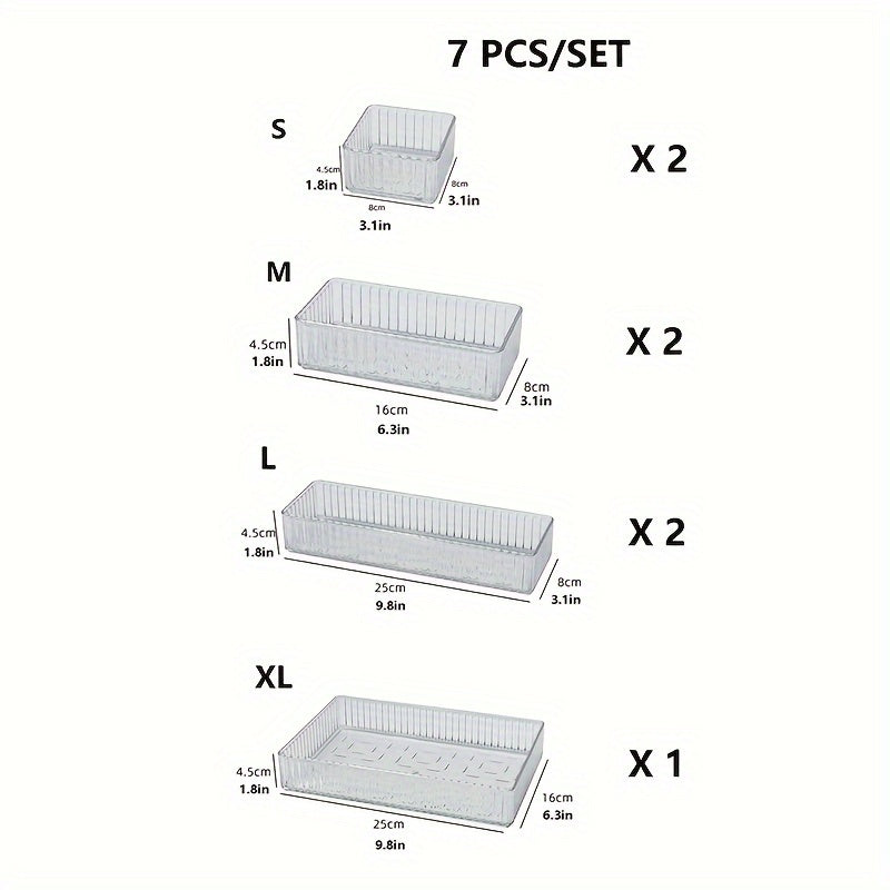 Organizer per cosmetici in acrilico con cassetti