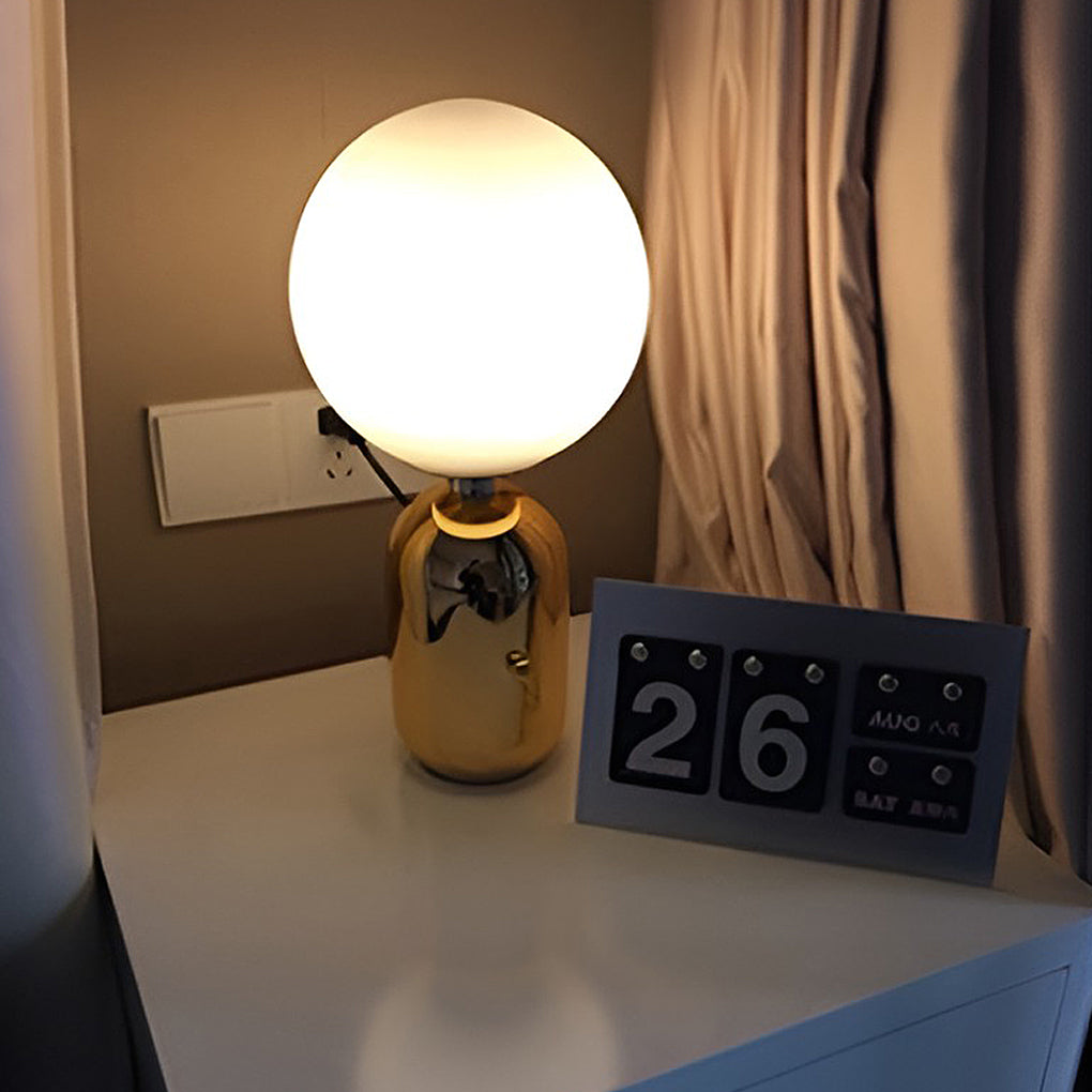 1-Licht Lampada da Tavolo Aballs Soffiata a Mano Elettroplaccata Nordic