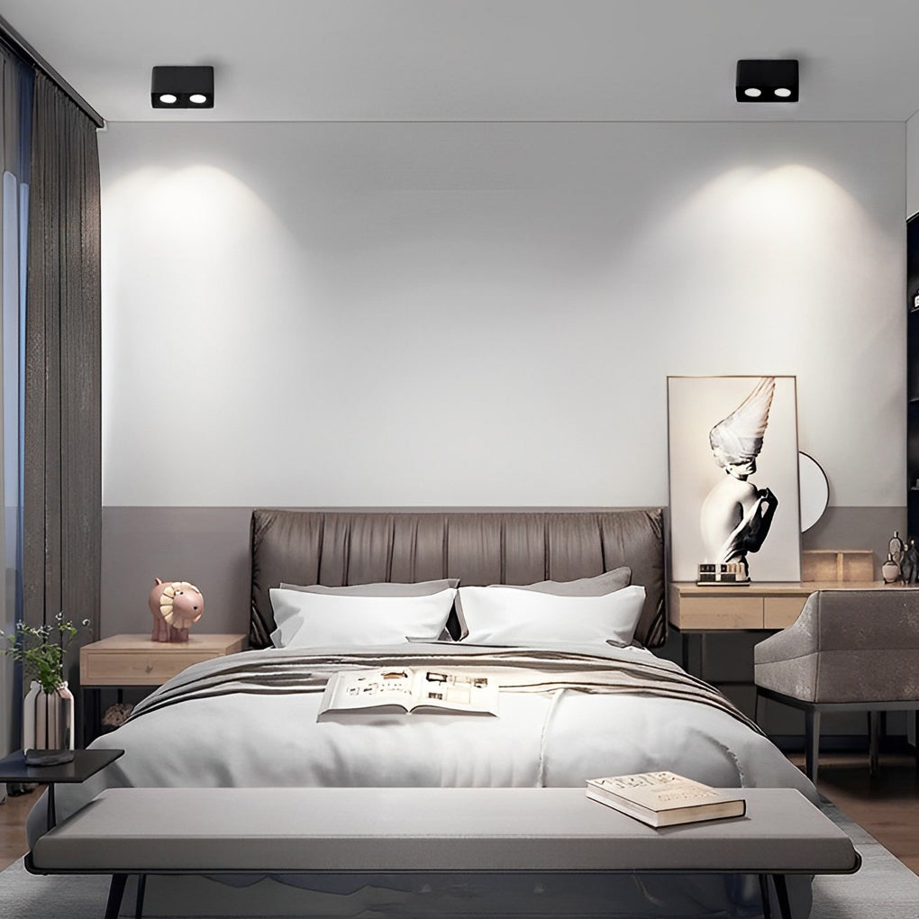 FlexiSquare - Lampada da soffitto a LED dimmerabile con testa quadrata regolabile
