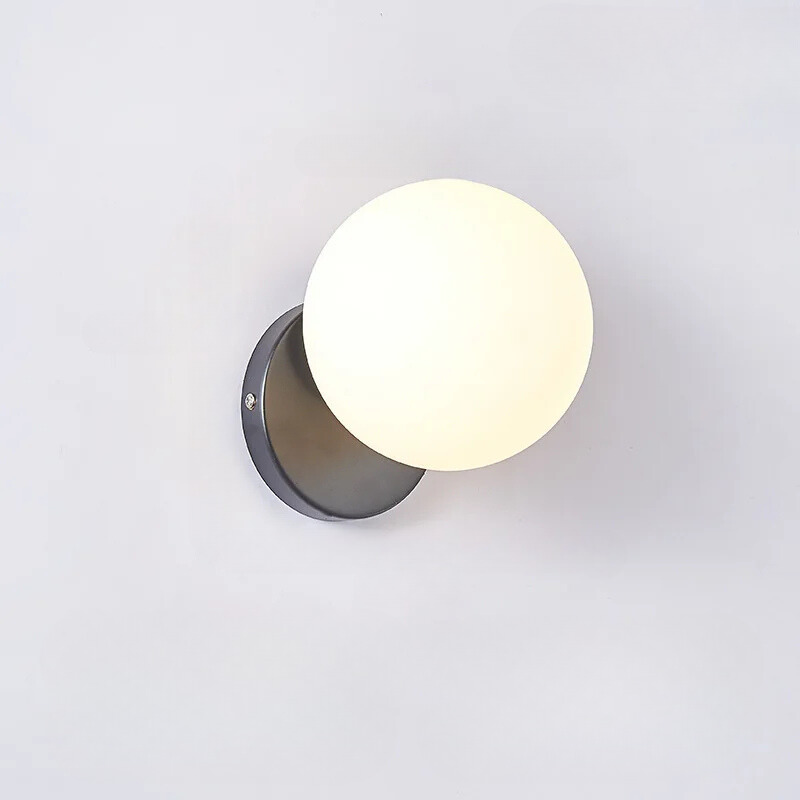 GoldLicht - Modern Golden Wall Lamp with Glass Globe