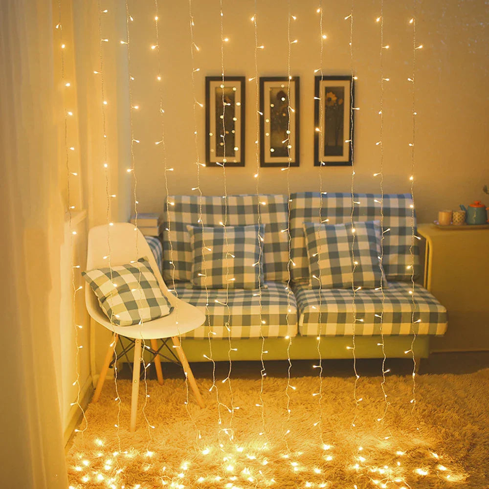 LumiCurtain - LED Curtain Lighting for Outdoors – Waterproof Ambient Lighting for Garden, Balcony & Terrace