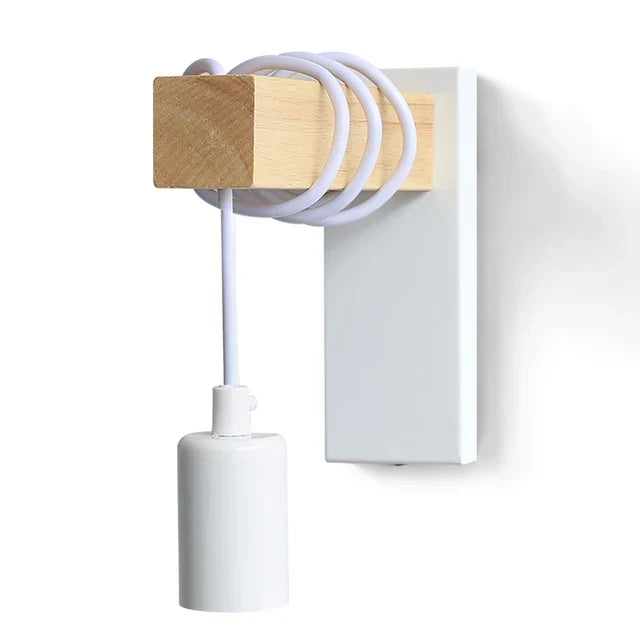 EikMetaal - Lampada da parete in legno e metallo