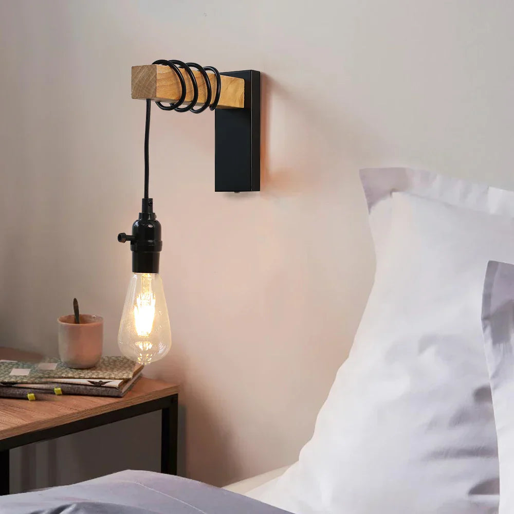 IronWood – Industrial Wall Lamp of Iron and Wood