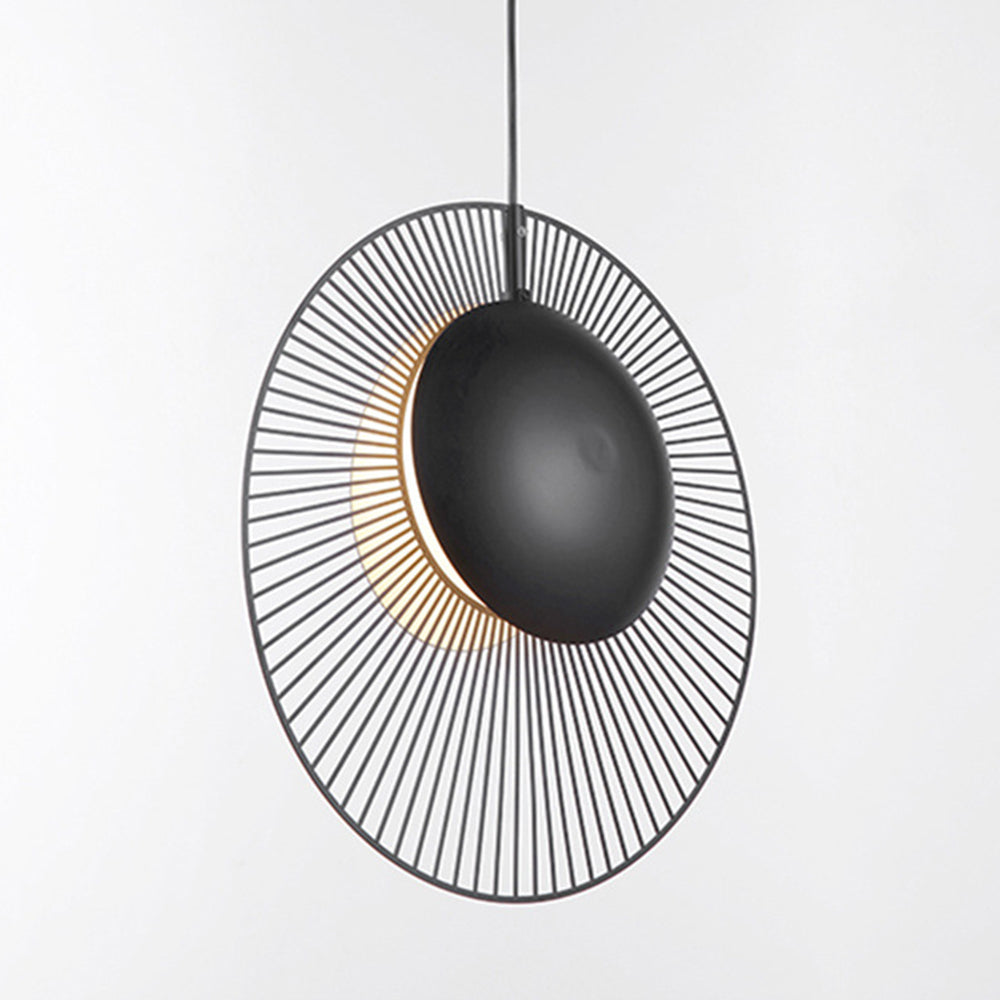Lámpara colgante minimalista de metal negro para comedor