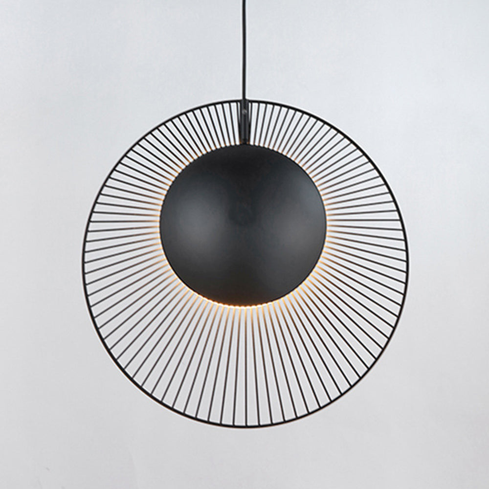 Lámpara colgante minimalista de metal negro para comedor