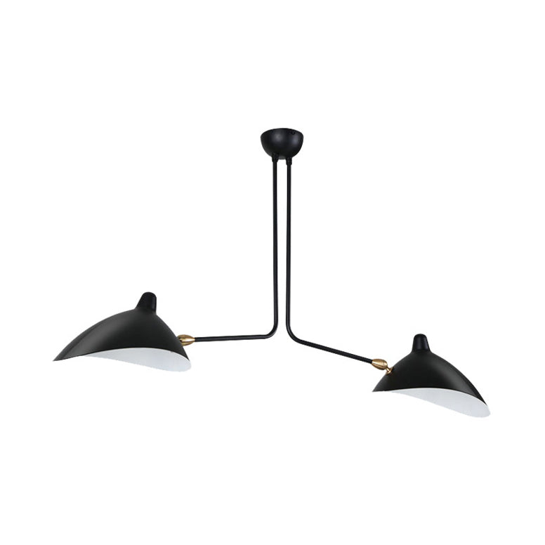Lámpara colgante negra moderna con pico de pato - 2/3/5 luces
