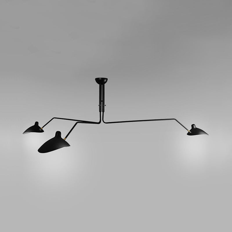 Candeeiro suspenso preto moderno com bico de pato - 2/3/5 luzes