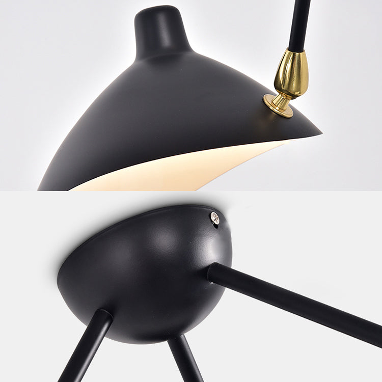 Candeeiro suspenso preto moderno com bico de pato - 2/3/5 luzes
