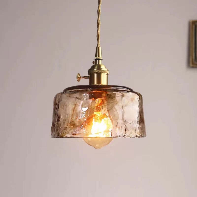 Eloise Lâmpadas de Teto Vintage LED em Metal Dourado e Vidro para Quarto, Sala de Estar, Sala de Jantar